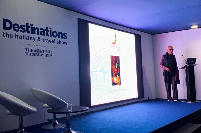 Harji Singh presenting at Destinations Travel Show