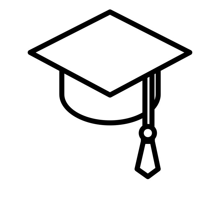 University degree hat icon